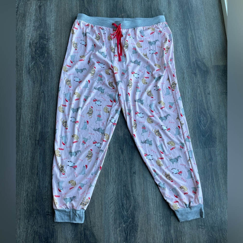 NWOT Christmas Cat Pajama Joggers 🎄